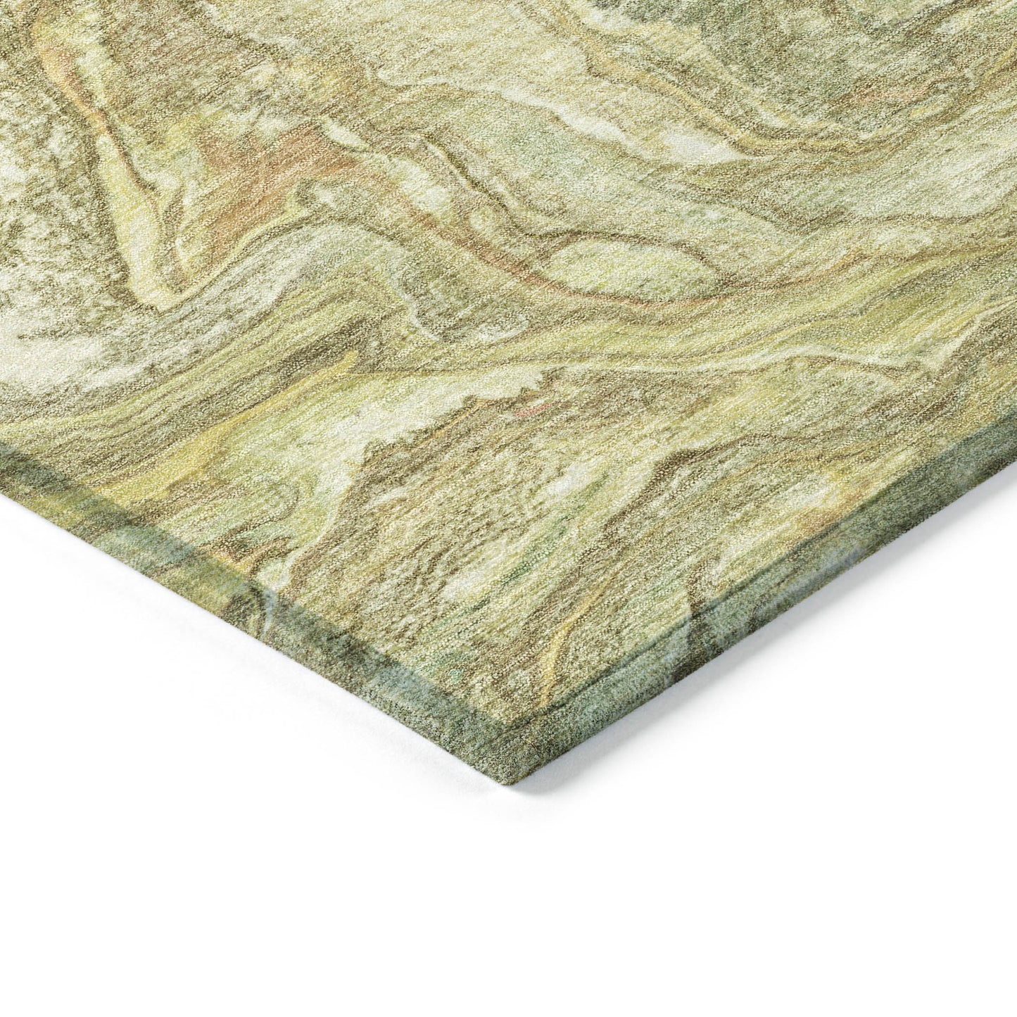 5' X 8' Gold And Taupe Abstract Washable Indoor Outdoor Area Rug-3