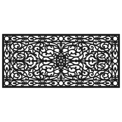 22" X 48" Black Scrollwork Outdoor Rubber Door Mat-4