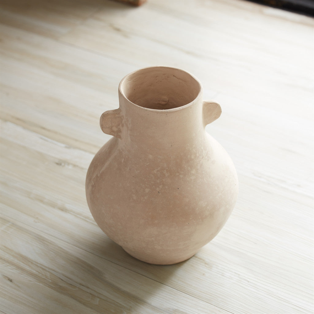 10" Beige Round Resin Urn-4