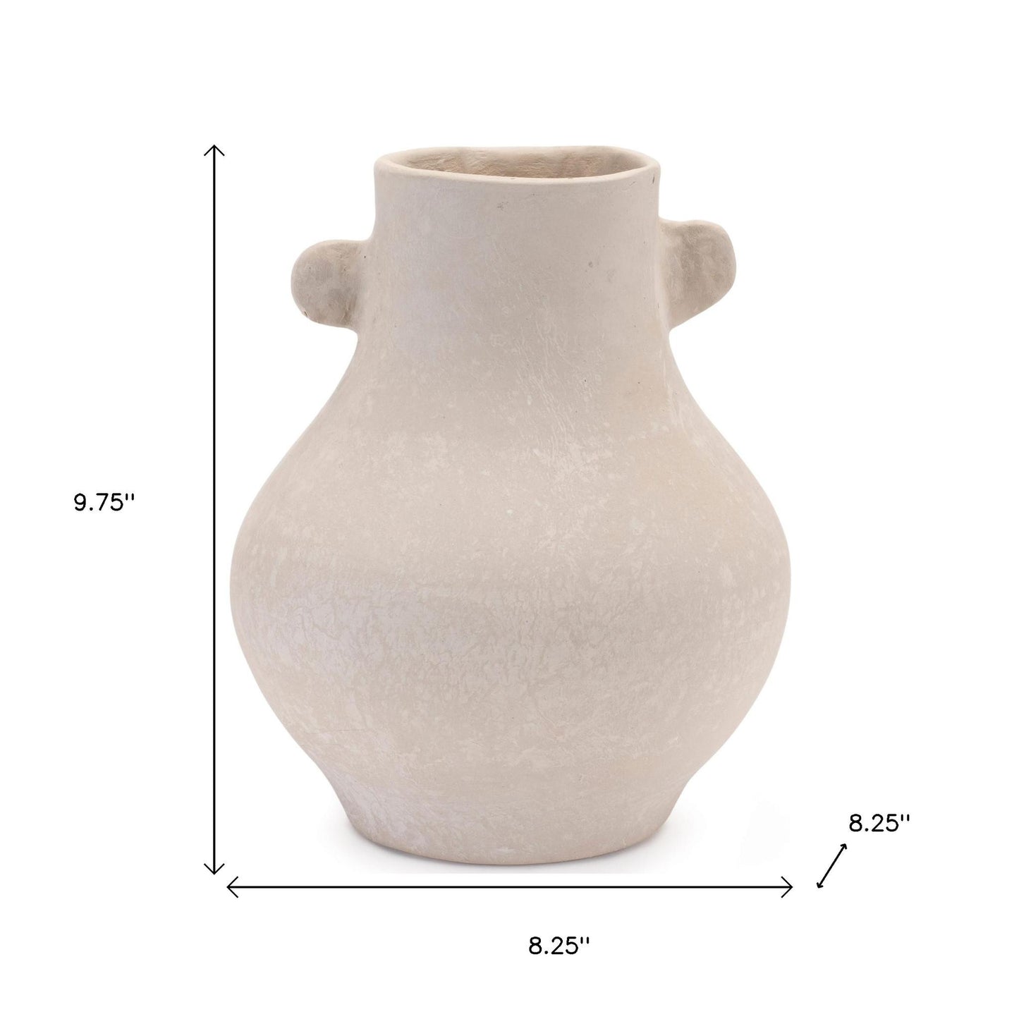 10" Beige Round Resin Urn-7