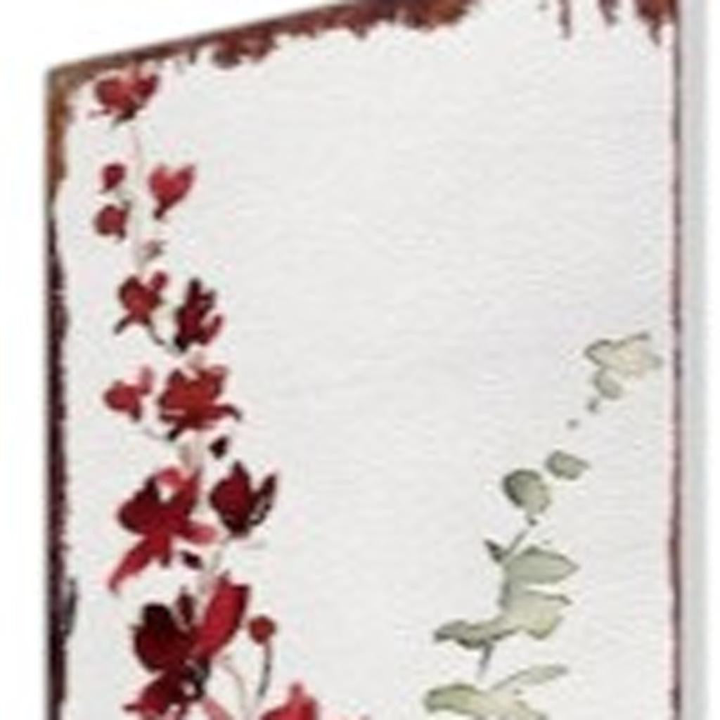 42" White Orange And Brown Solid Wood Garden Stake-2