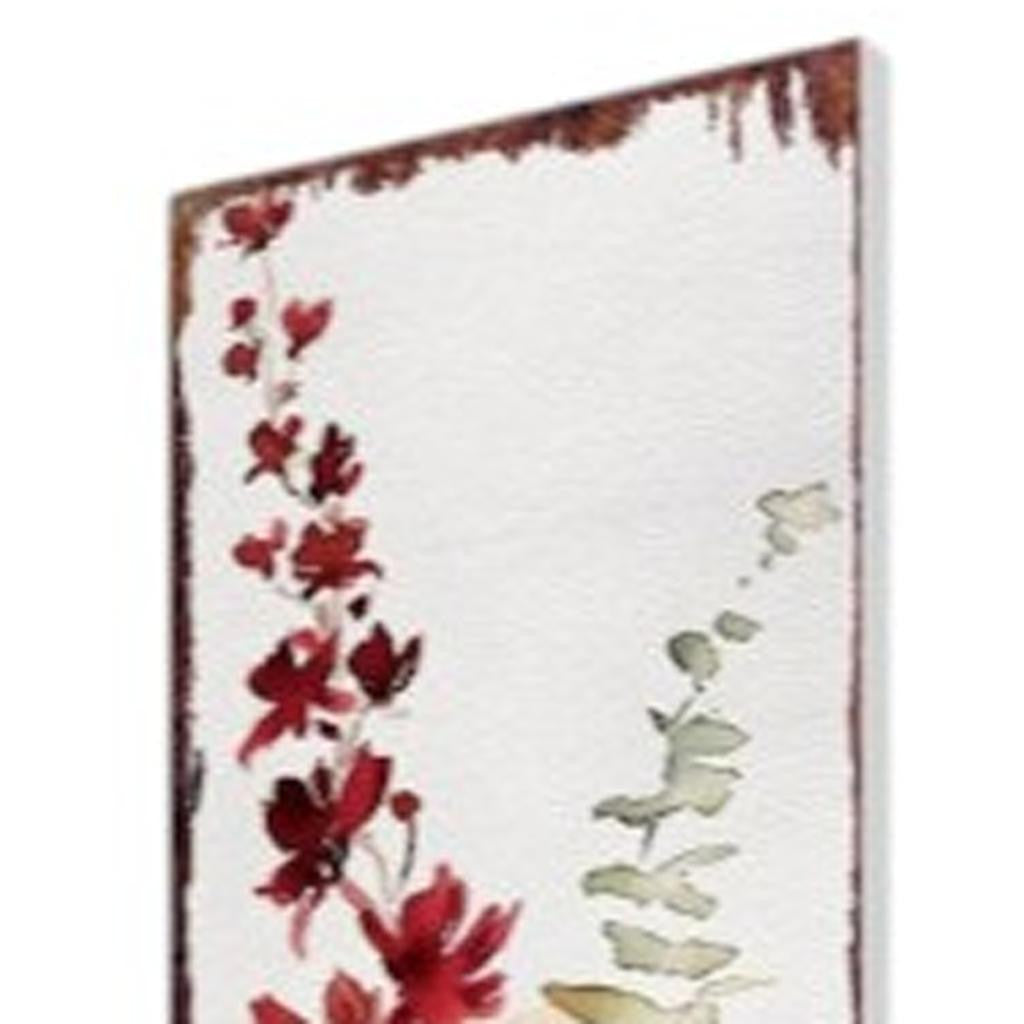 42" White Orange And Brown Solid Wood Garden Stake-3