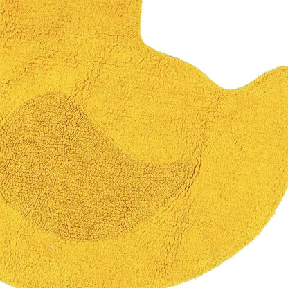 25" Yellow Cotton Rubber Duckie Youthful Bath Rug-4