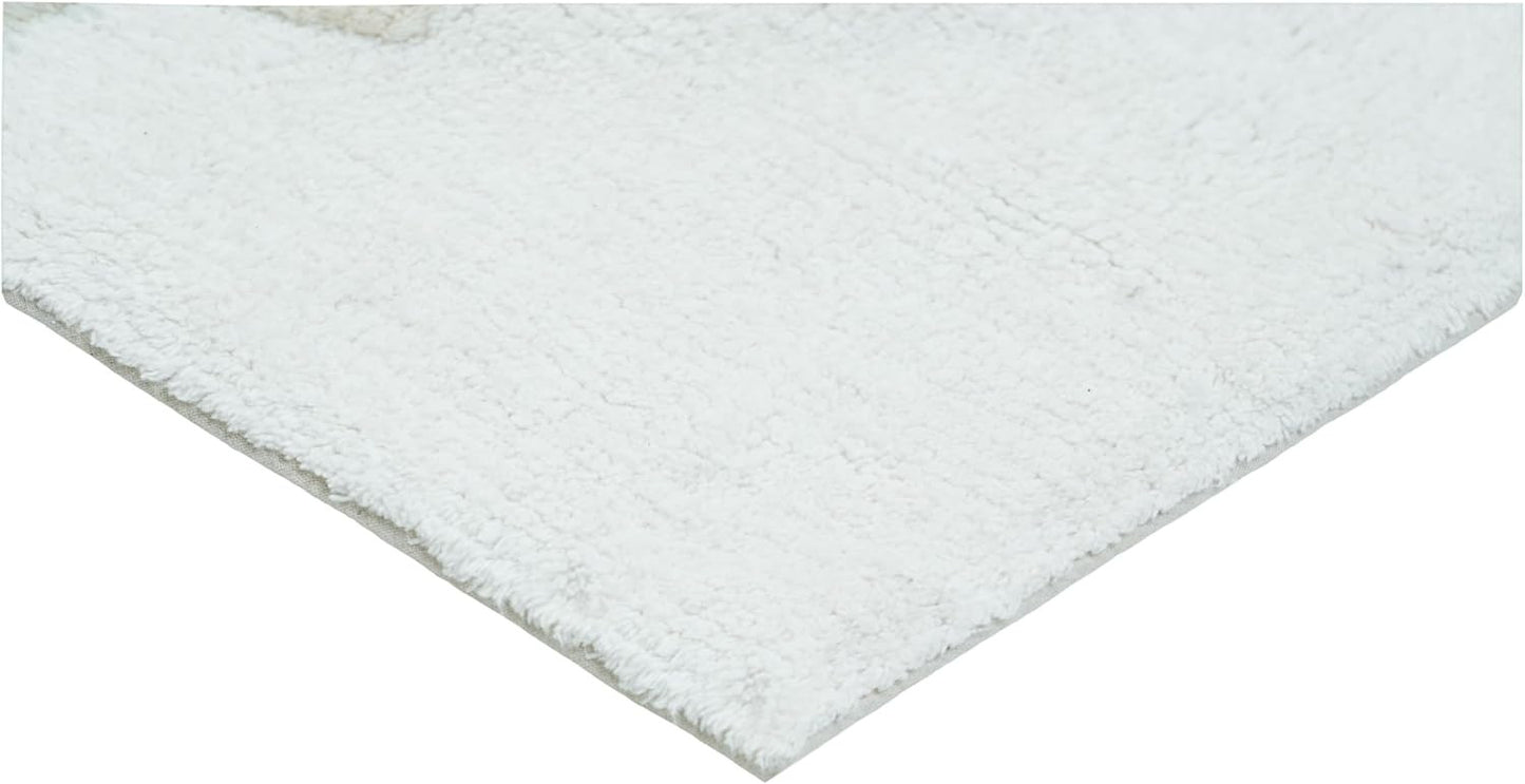 32" Pink And White Cotton Flamingo Bath Rug-2