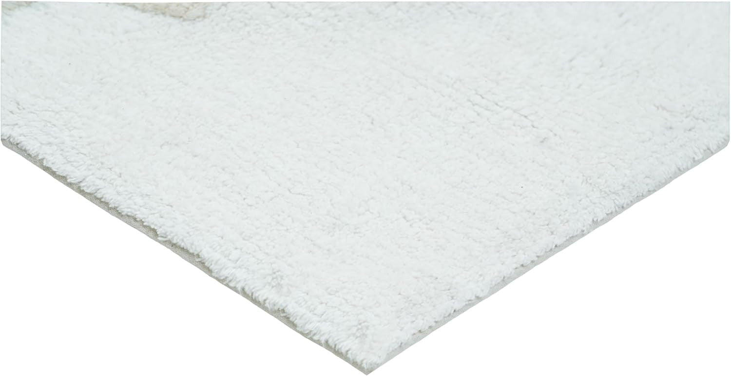 32" Pink And White Cotton Flamingo Bath Rug-2