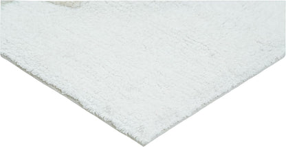 32" Pink And White Cotton Flamingo Bath Rug-2