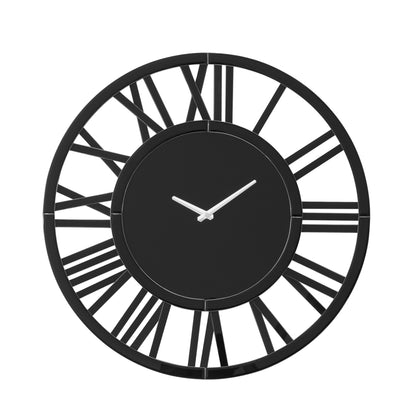 43" Black Mirrored Acrylic Silent Analog Circle Wall Clock-0