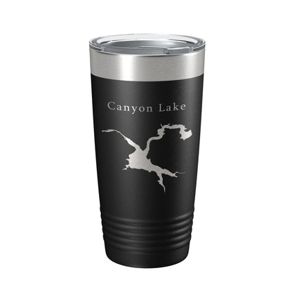 Canyon Lake Map Tumbler Travel Mug Insulated Laser Engraved Coffee Cup Arizona 20 oz-0