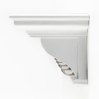 39" White Solid Wood Six Hook Wall Mount Coat Rack-2