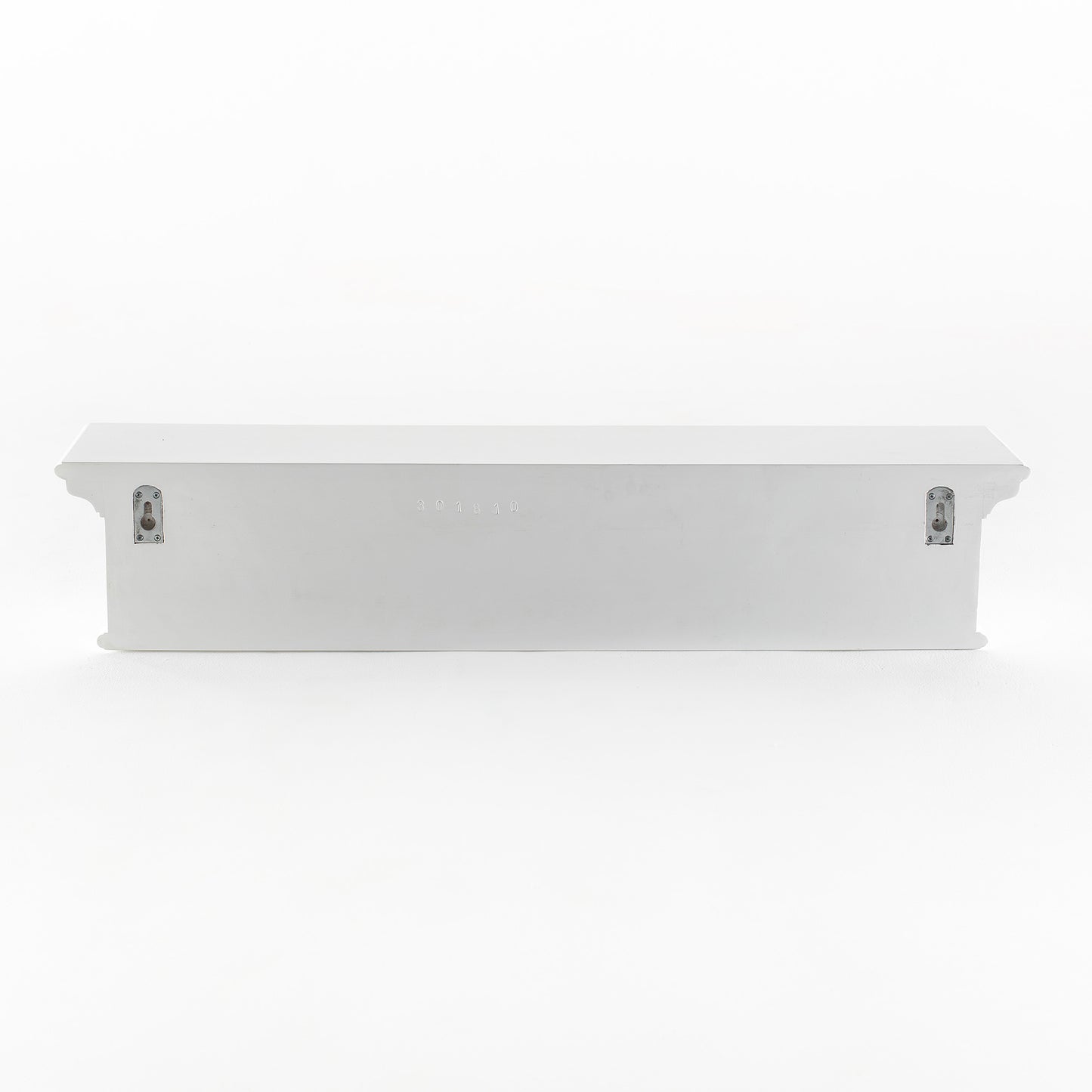 39" White Solid Wood Six Hook Wall Mount Coat Rack-3