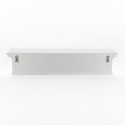 39" White Solid Wood Six Hook Wall Mount Coat Rack-3