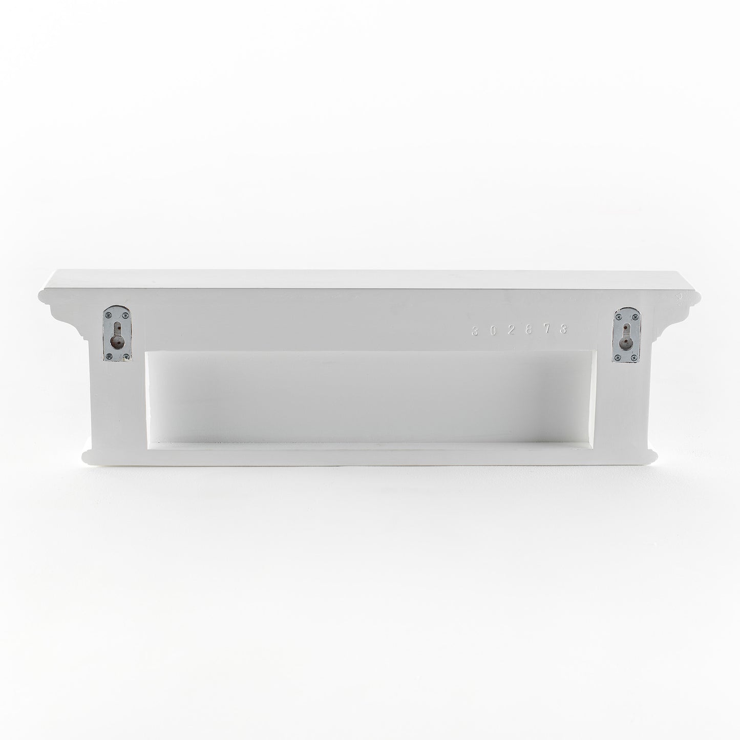 28" White Solid Wood Four Hook Wall Mount Coat Rack-3