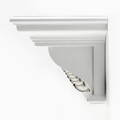 51" White Solid Wood Eight Hook Wall Mount Coat Rack-3