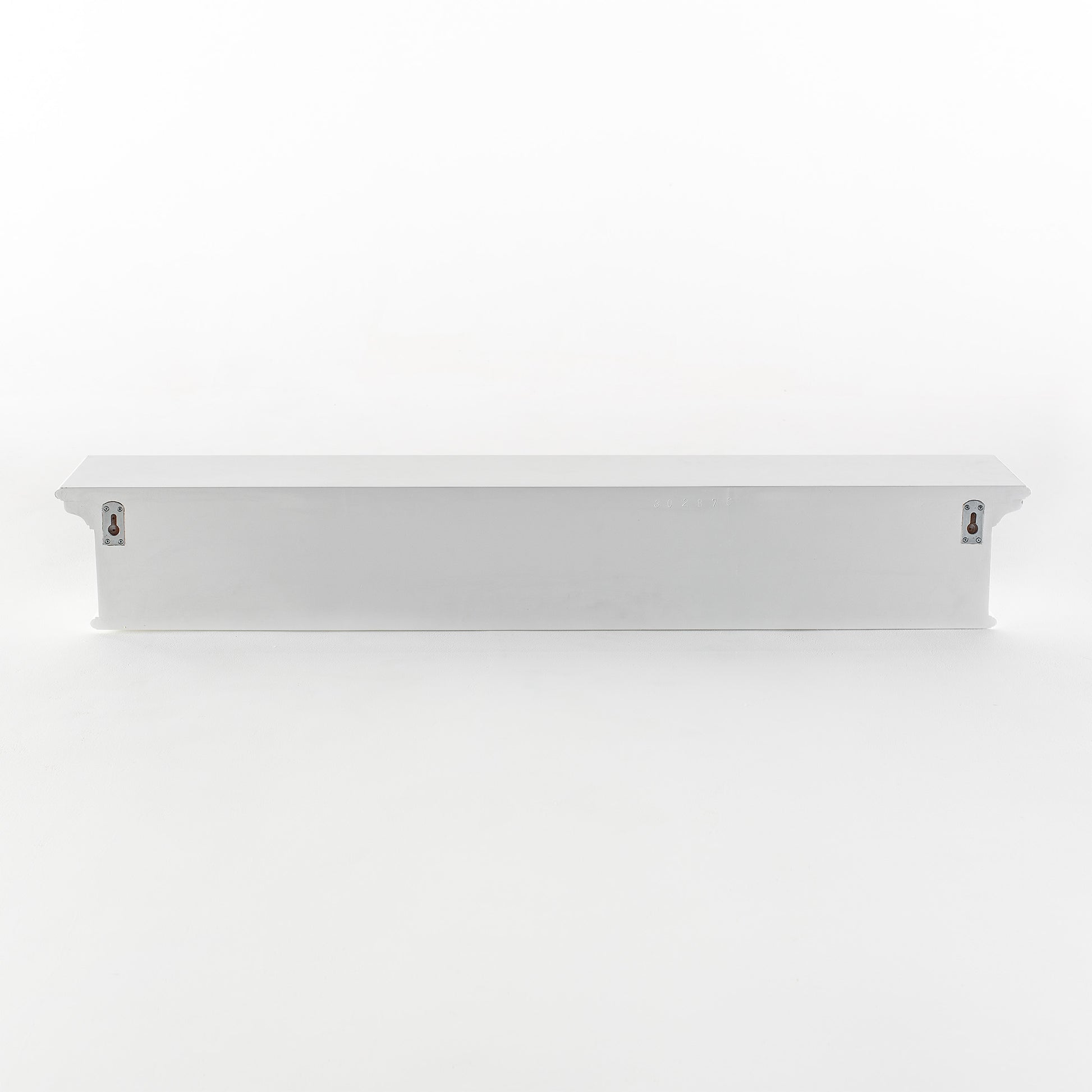 51" White Solid Wood Eight Hook Wall Mount Coat Rack-4