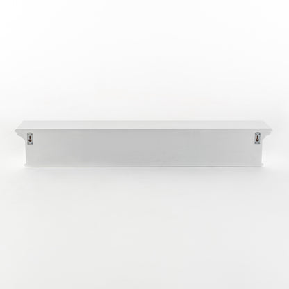 51" White Solid Wood Eight Hook Wall Mount Coat Rack-4