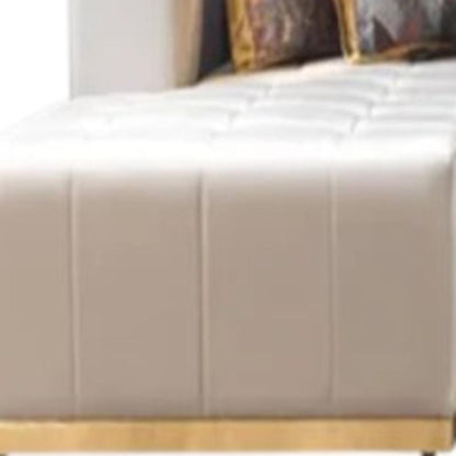 Ivory Velvet U Shaped Three Piece Sofa and Chaise Sectional With Toss Pillows-6