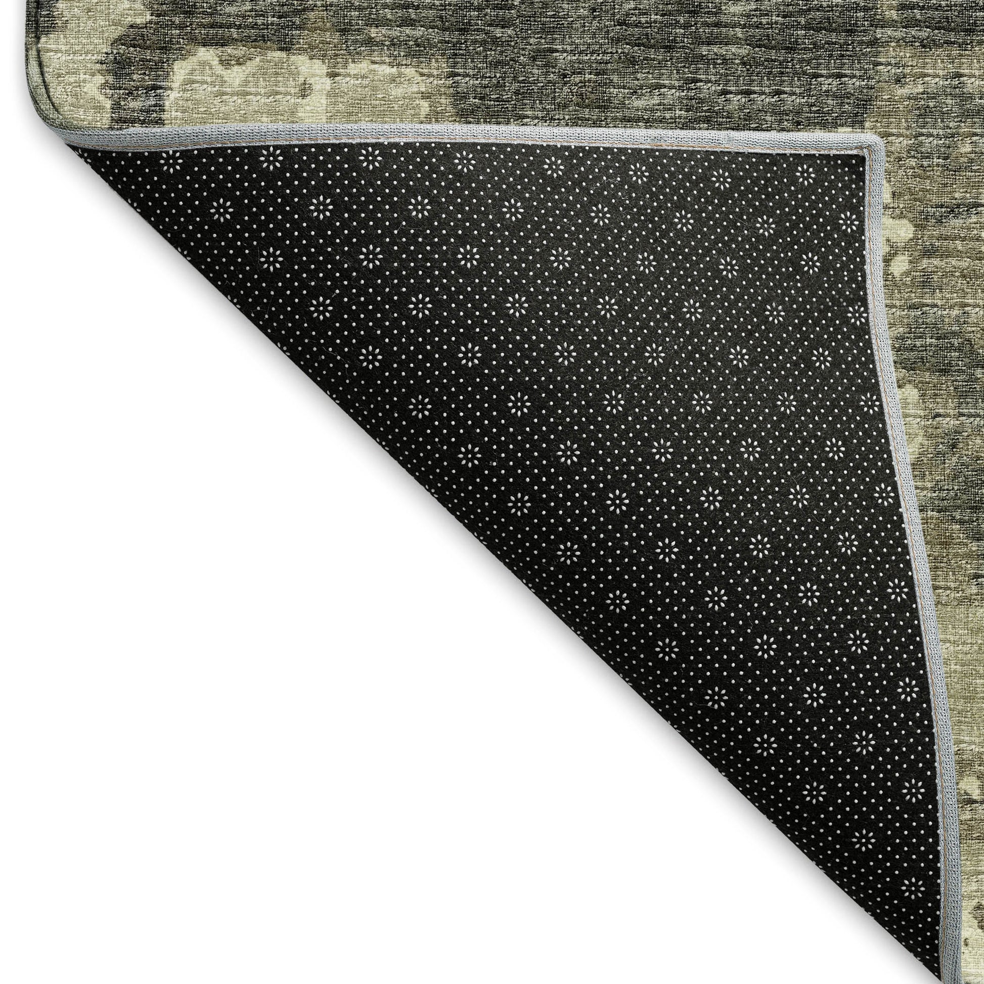 3' X 5' Brown And Beige Abstract Washable Area Rug With UV Protection-6