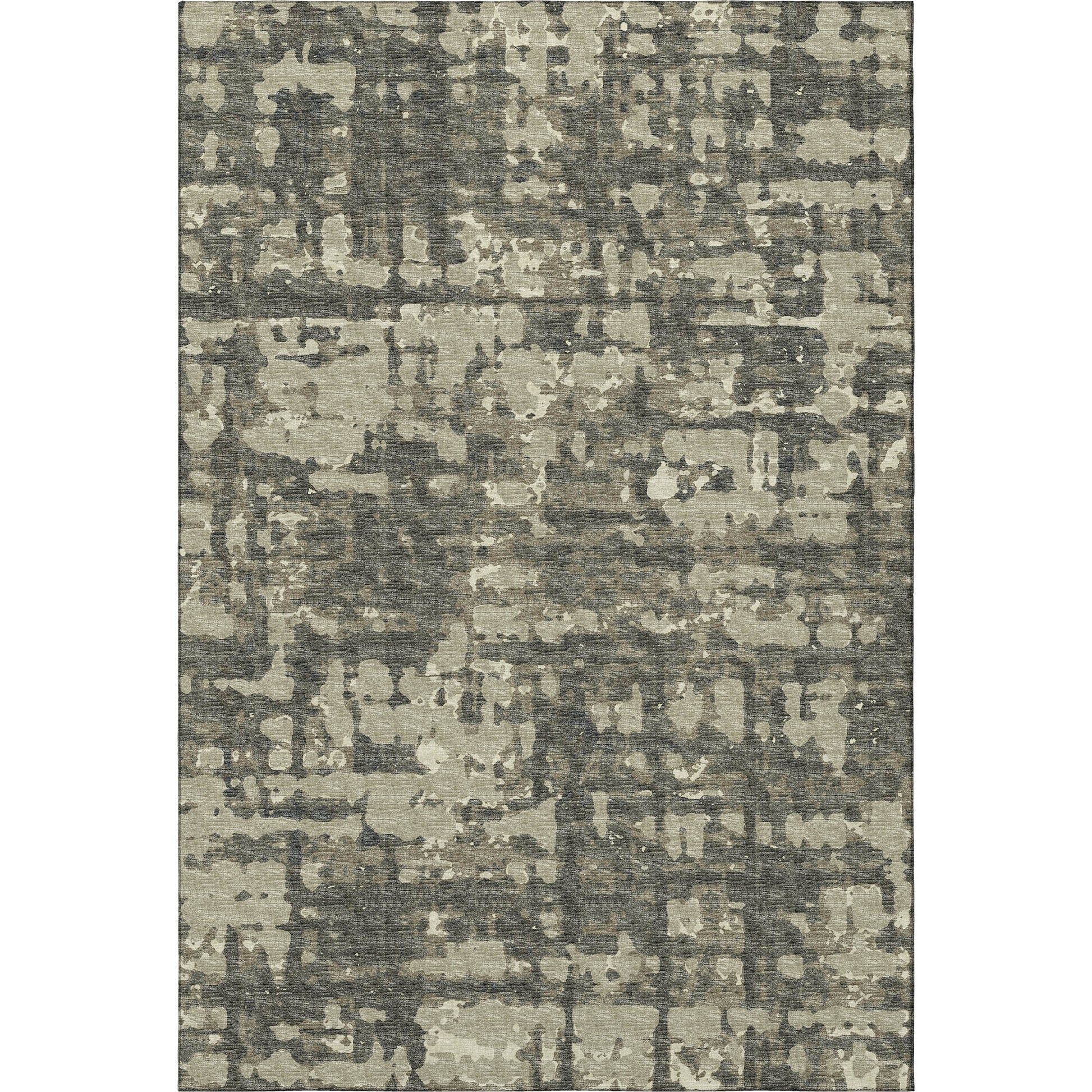3' X 5' Brown And Beige Abstract Washable Area Rug With UV Protection-3