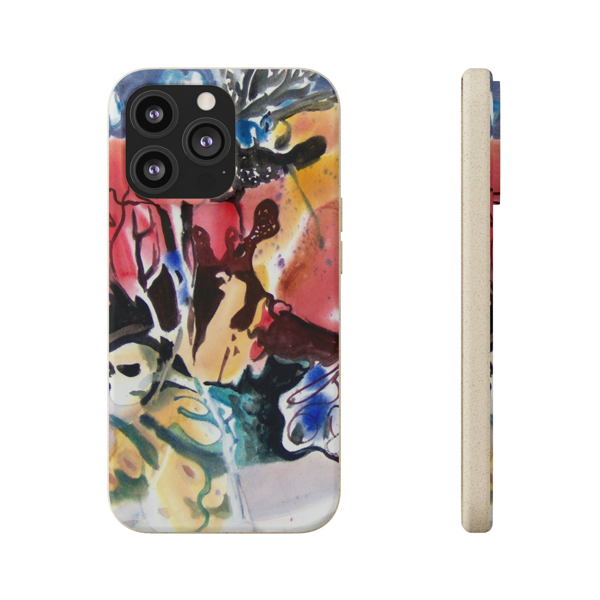 Biodegradable Phone Case with 'Floral Fantasy' Abstract Original Artwork by Barbara Cleary-25