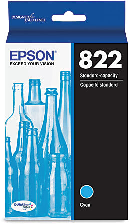 Epson 822 Standard Yield Cyan Single Ink Cartridge, T822220-S-0