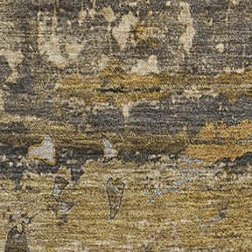 8' X 10' Coffee And Gray Abstract Washable Area Rug With UV Protection-3