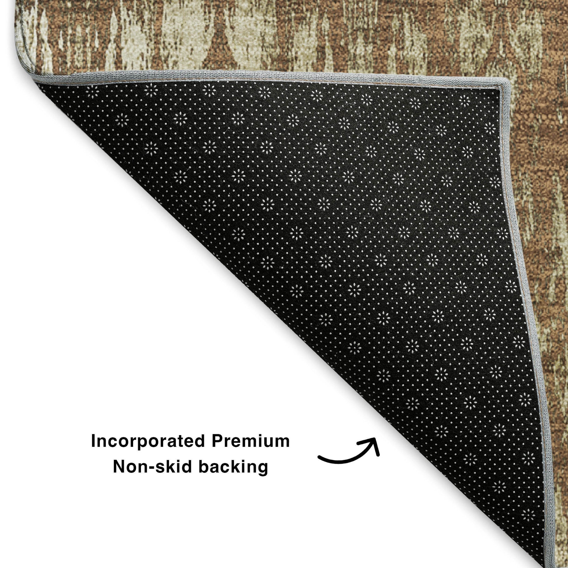 5' X 8' Chili Red And Beige Moroccan Washable Area Rug With UV Protection-5