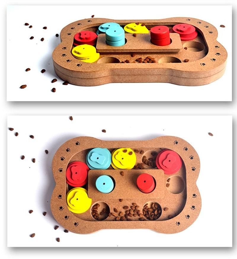 Interactive Paw Print And Bone Puzzle Toy - Engage And Entertain Your Pet!-1