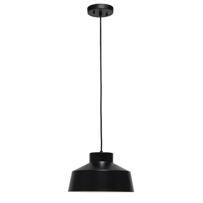 Black Iron Ceiling Light With Black Shades-1
