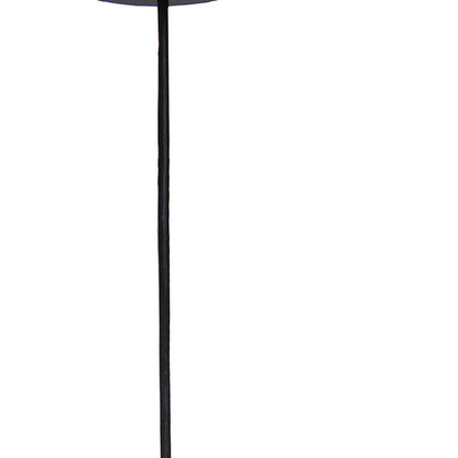 Black Iron Ceiling Light With Black Shades-3