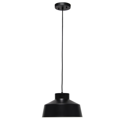Black Iron Ceiling Light With Black Shades-2