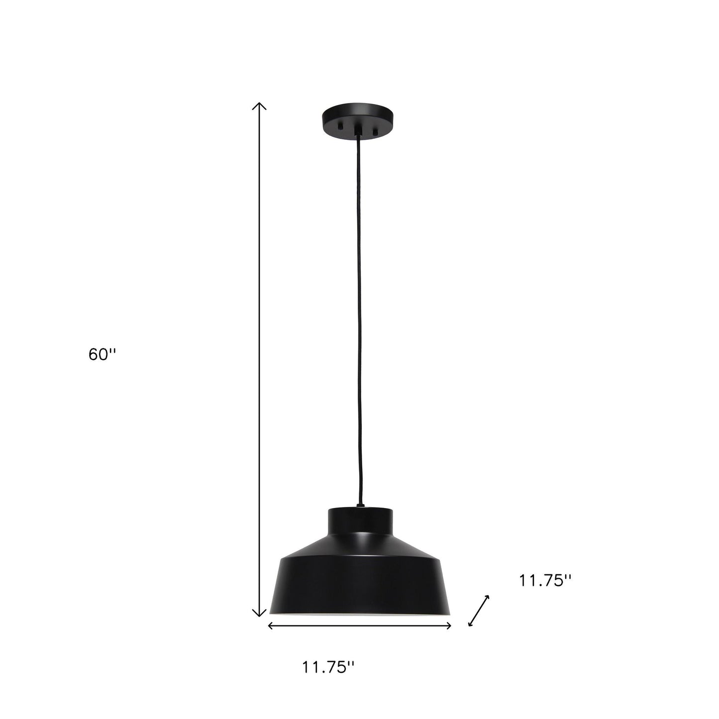 Black Iron Ceiling Light With Black Shades-4