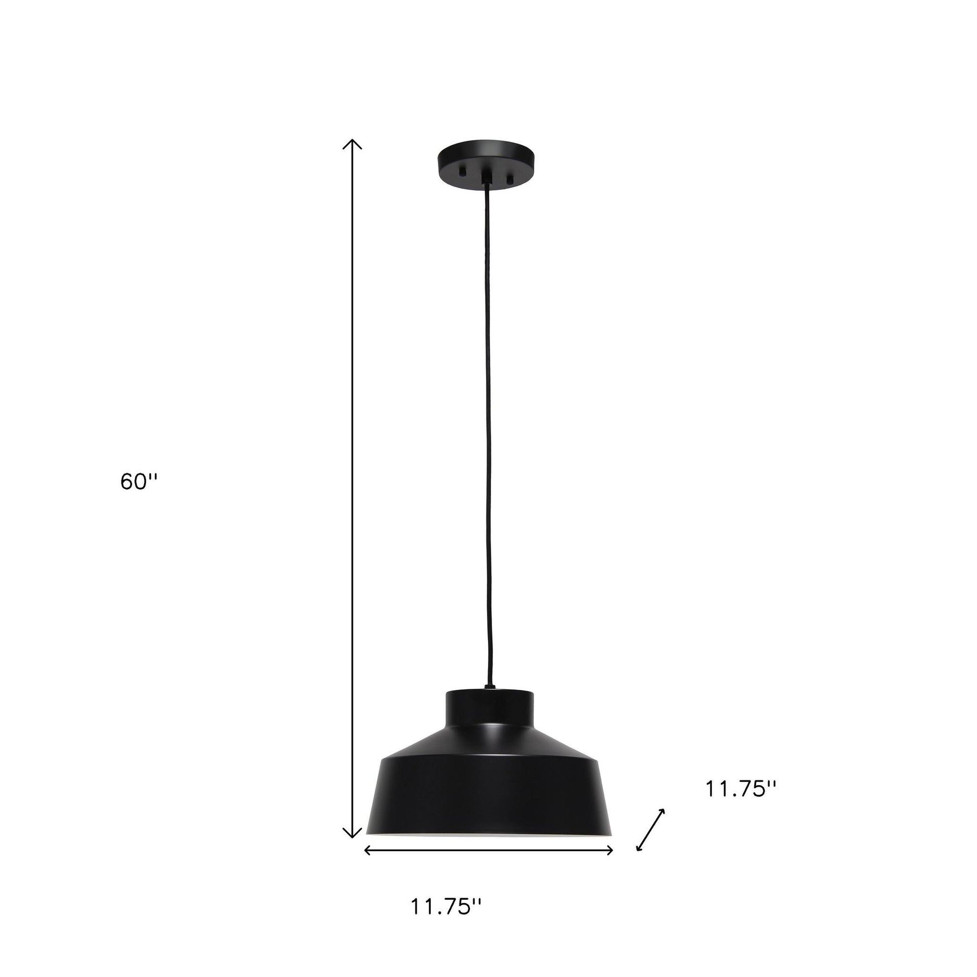 Black Iron Ceiling Light With Black Shades-4