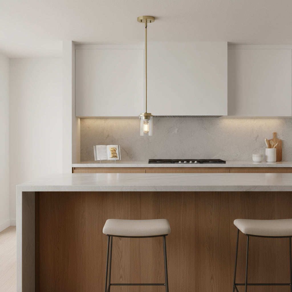 Antiqued Brass And Clear Cylinder Iron Ceiling Light With Clear Shades-0