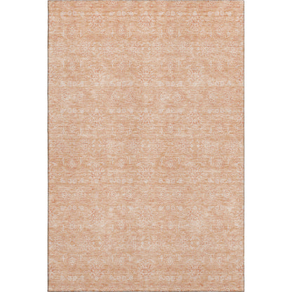 3' X 5' Peach And Ivory Floral Washable Area Rug With UV Protection-6