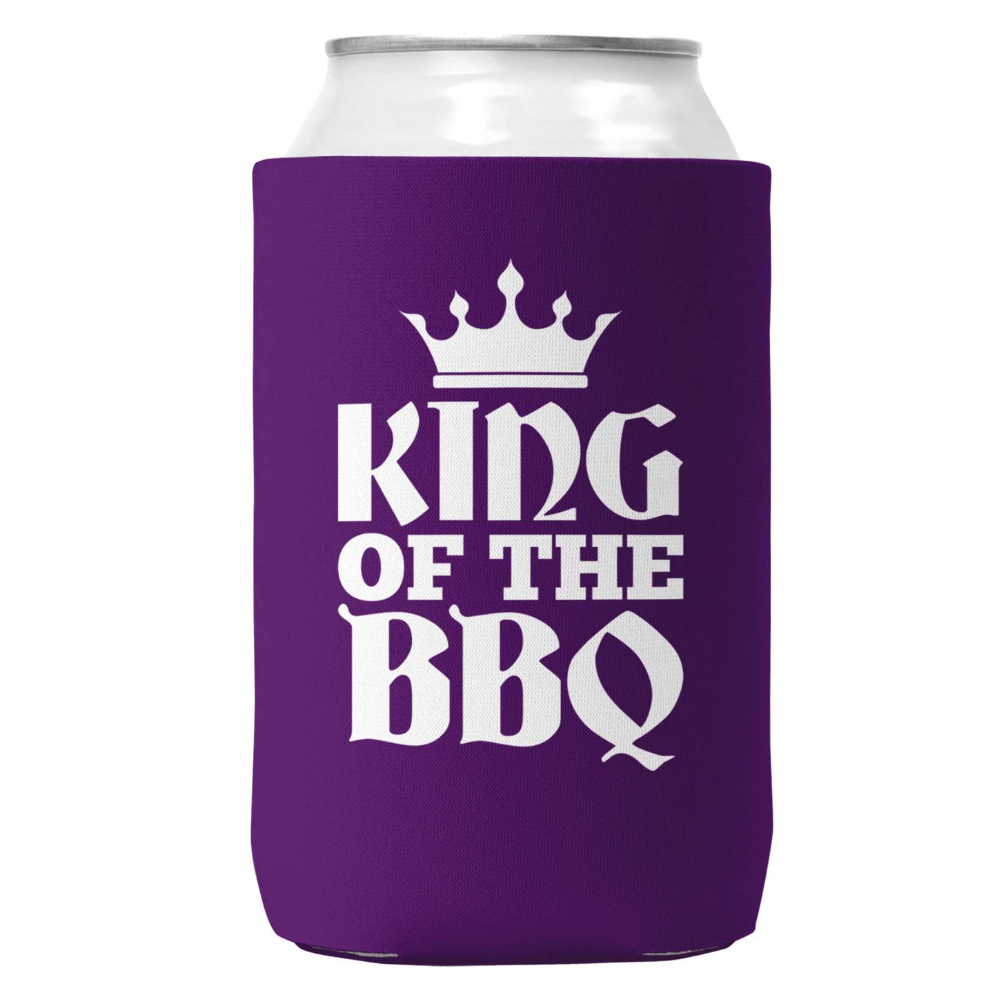 King Of The BBQ Can Coozie/Cooler for 12oz Cans-2