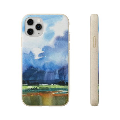 Biodegradable Phone Case with 'Tranquil Mountain View 4' Landscape Original Artwork by Barbara Cleary-0