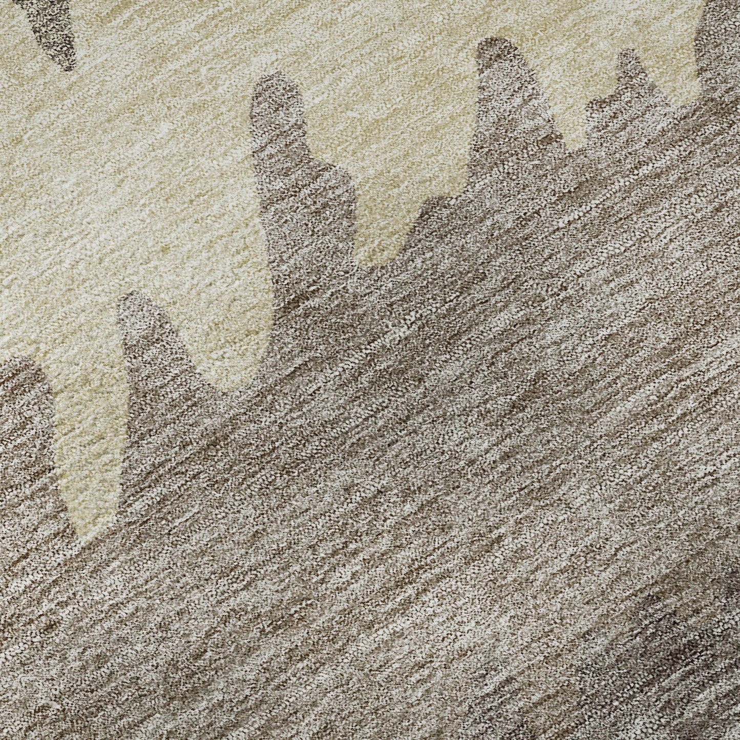 8' X 10' Taupe Gray And Beige Striped Washable Area Rug With UV Protection-8