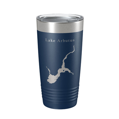 Lake Arbutus Map Tumbler Travel Mug Insulated Laser Engraved Coffee Cup Wisconsin 20 oz-2