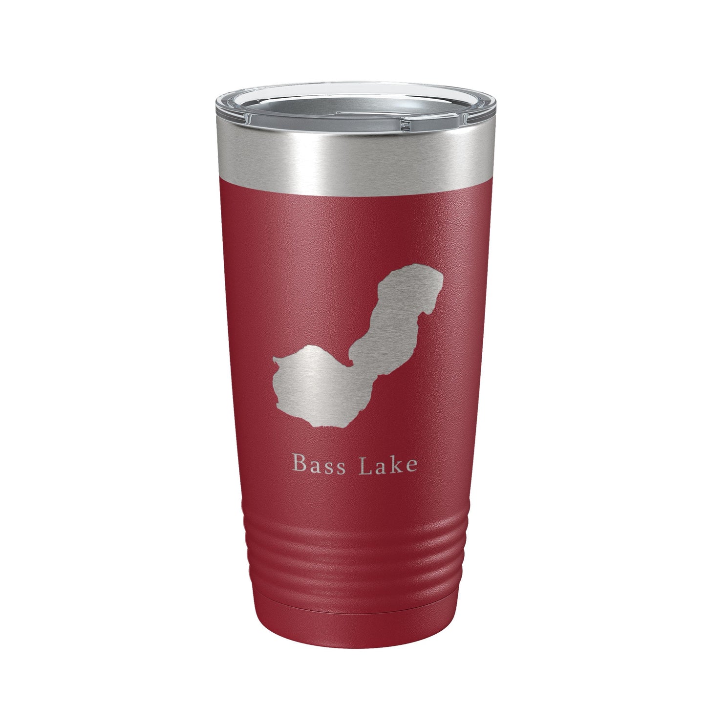 Bass Lake Map Tumbler Travel Mug Insulated Laser Engraved Coffee Cup Indiana 20 oz-18