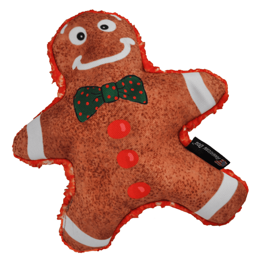 Gingy Crinkle Dog Toy - Adorable Gingerbread Man-0