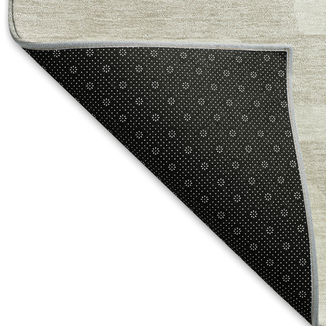5' X 8' Ivory And Beige Abstract Geometric Washable Area Rug With UV Protection-5