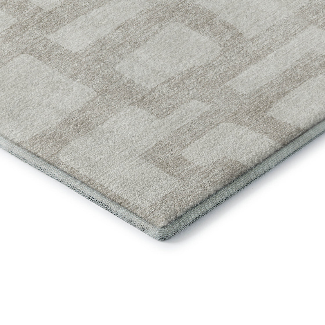 5' X 8' Ivory And Beige Abstract Geometric Washable Area Rug With UV Protection-6