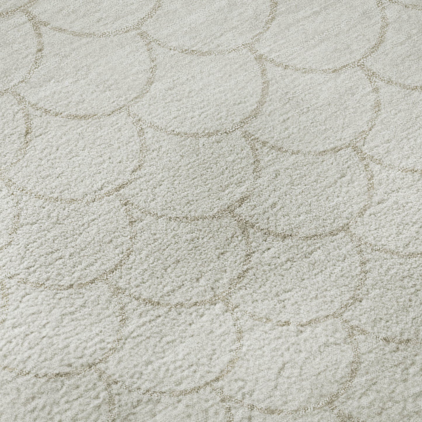 5' X 8' Ivory And Beige Geometric Washable Area Rug With UV Protection-7