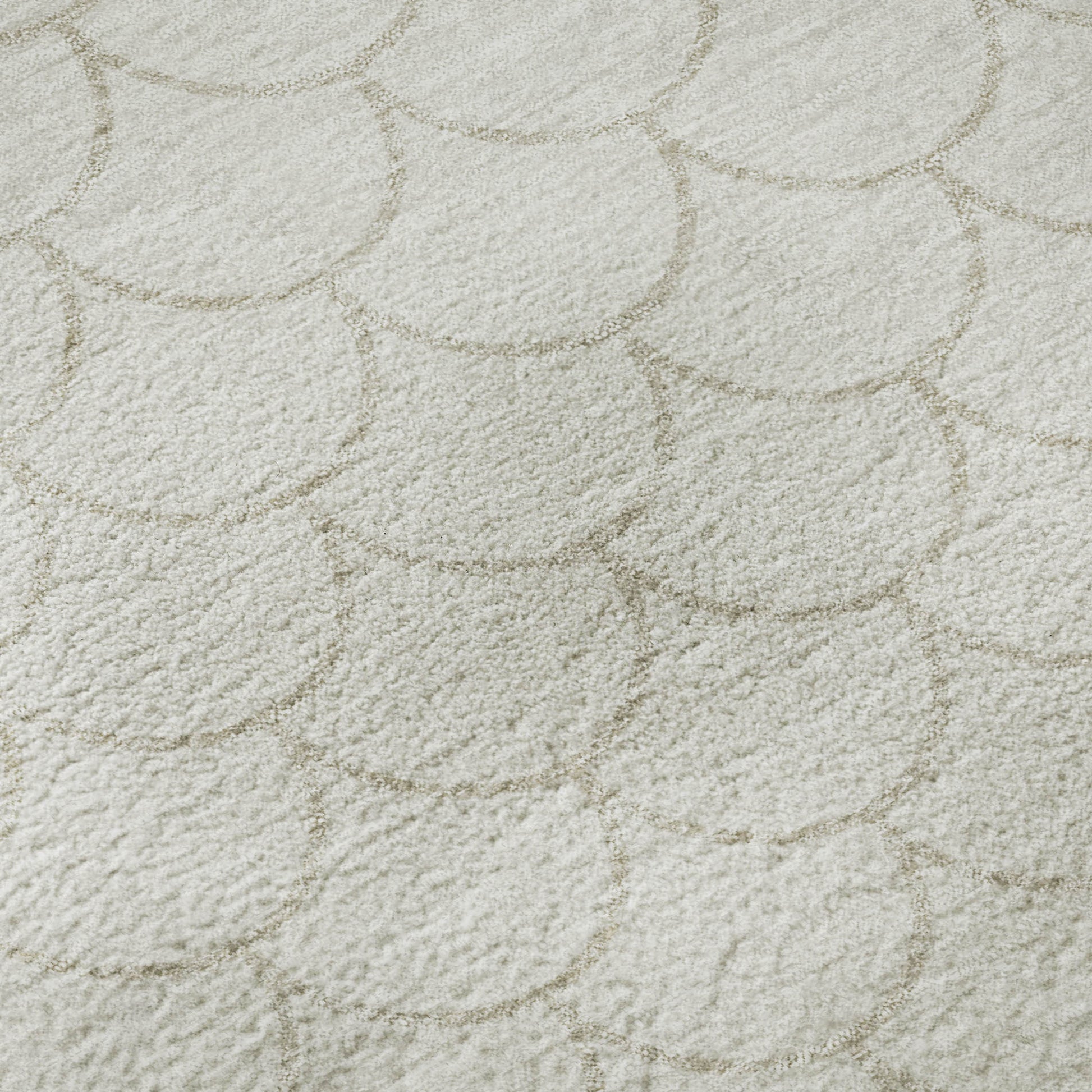 5' X 8' Ivory And Beige Geometric Washable Area Rug With UV Protection-7