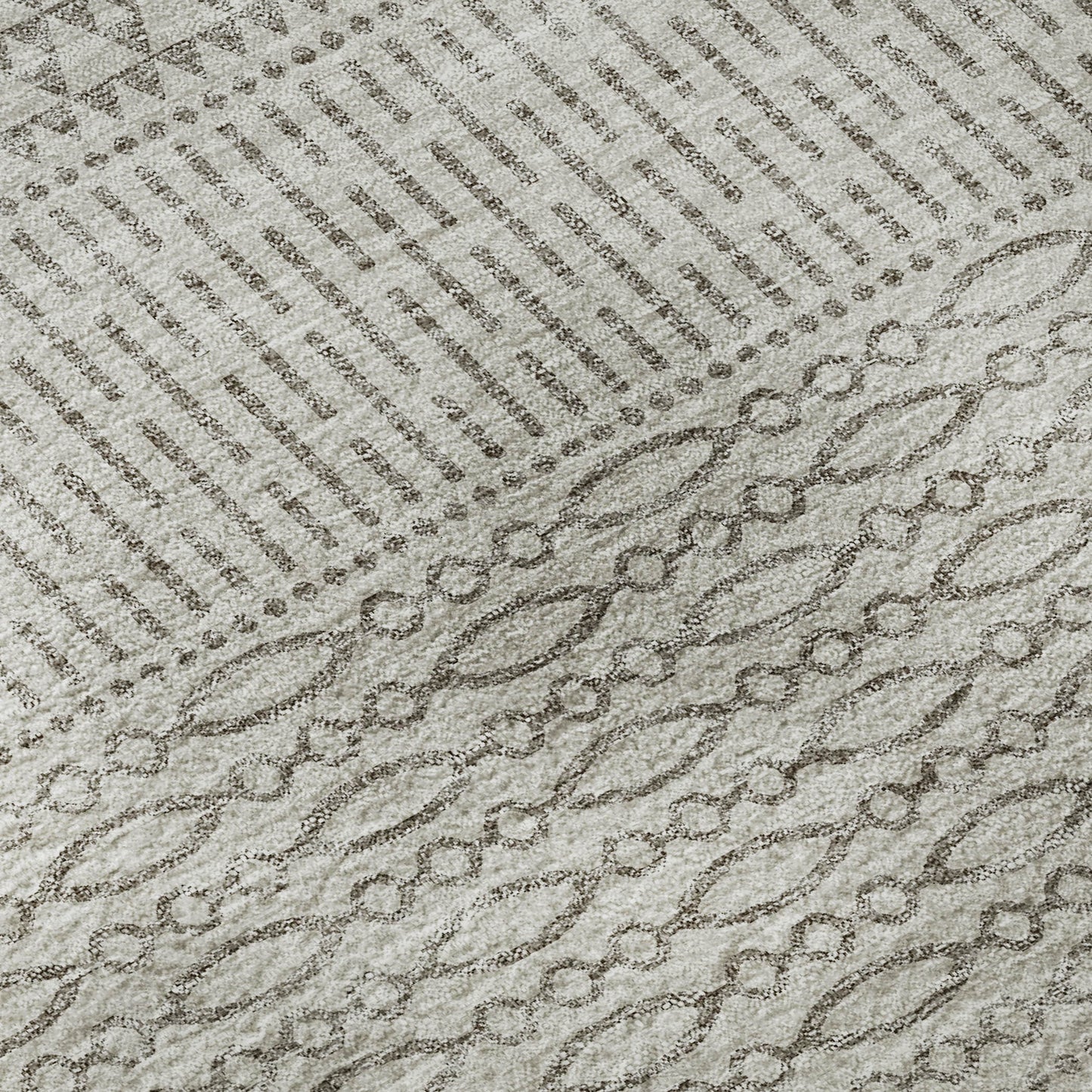 3' X 5' Beige And Ivory Striped Washable Area Rug With UV Protection-8