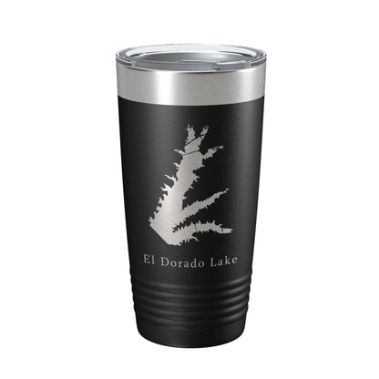 El Dorado Lake Map Tumbler Travel Mug Insulated Laser Engraved Coffee Cup Kansas 20 oz-5