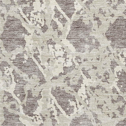 9' X 12' Taupe Beige And Ivory Abstract Washable Area Rug With UV Protection-1