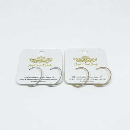 Crescent Moon Hoop Earrings-2