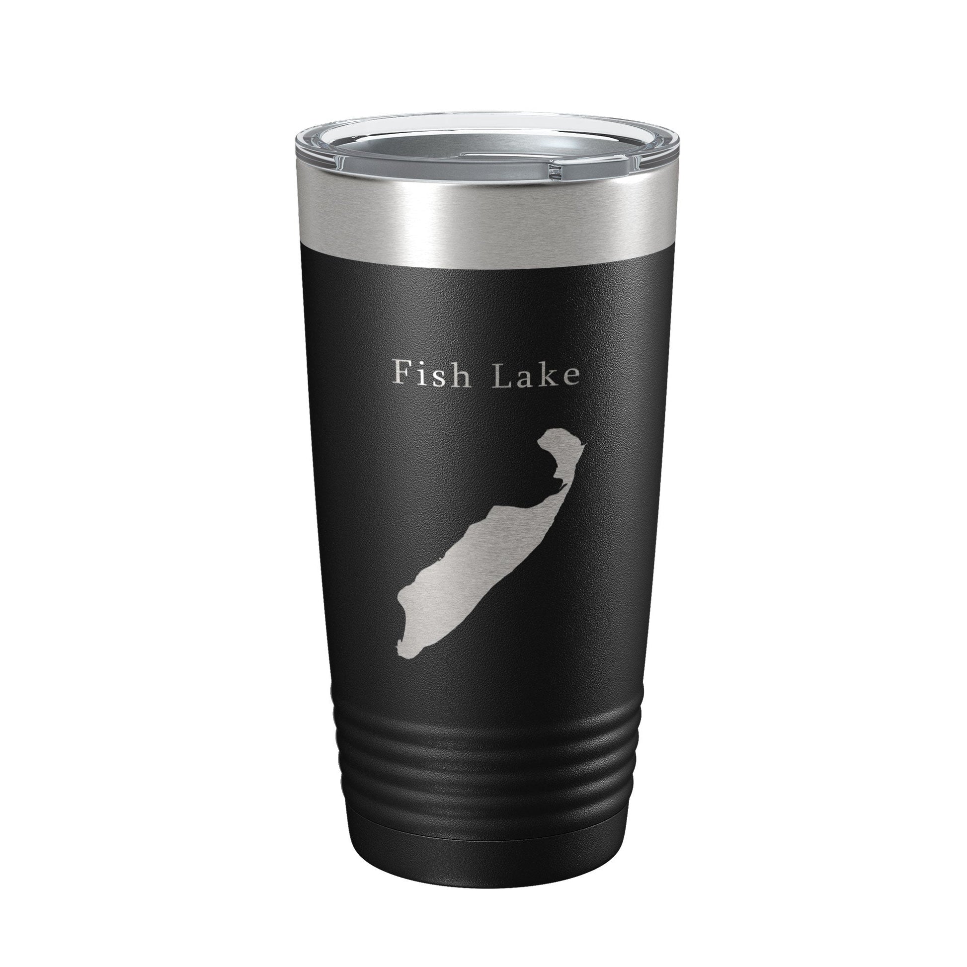Fish Lake Map Tumbler Travel Mug Insulated Laser Engraved Coffee Cup Utah 20 oz-0