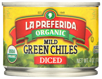 La Preferida Diced Green Mild Chiles (12x4 OZ)-0